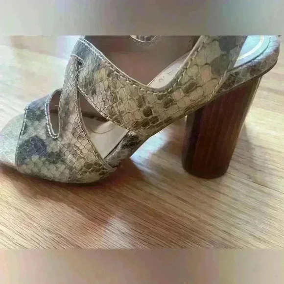 NWOB Cole Haan Reina Snakeskin Leather Ankle Strap Sandal Size 5 - Picture 7 of 8